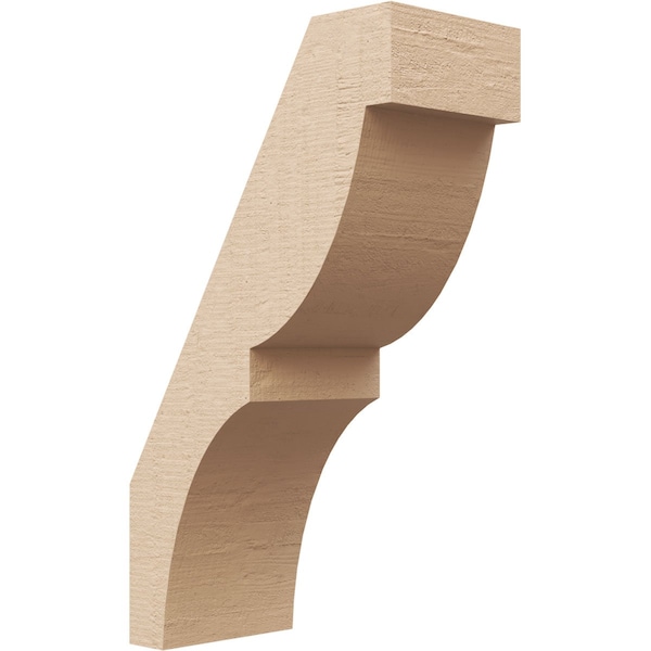 Ekena Millwork 3-inch W x 6-inch D x 10-inch H Valencia Rough Cedar Woodgrain TimberThane Knee Brace, Primed BRCUR03X06X10VALRCPR - main